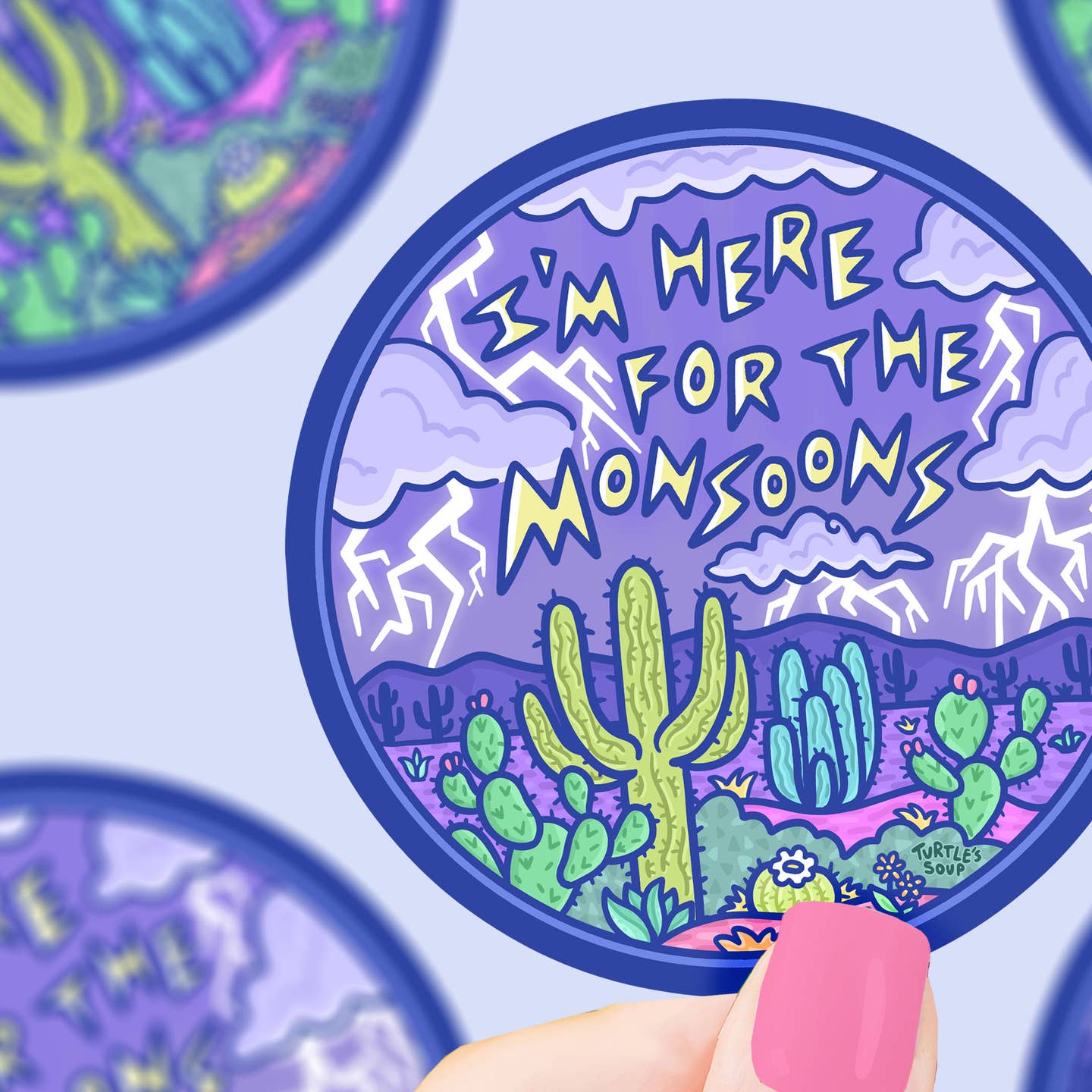 I'm Here for the Monsoons Sticker