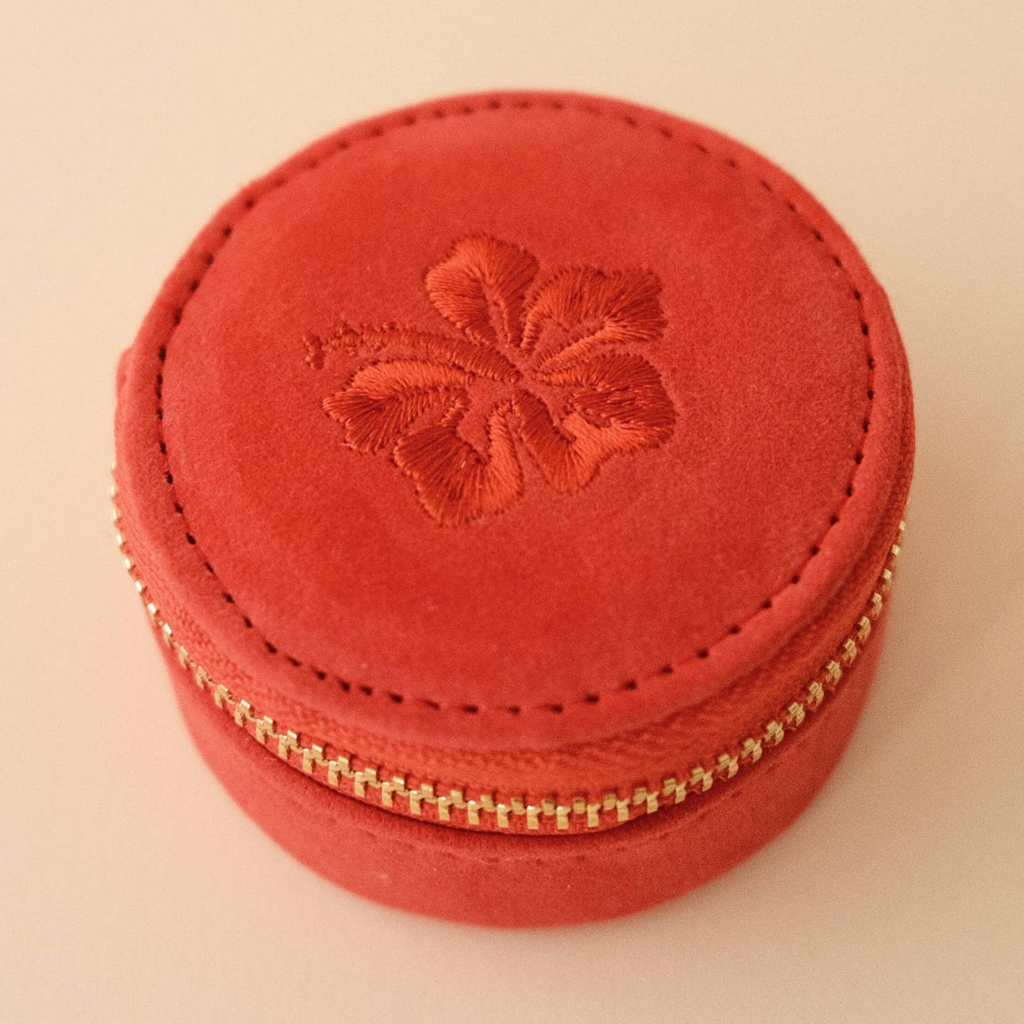 Hibiscus Pink Travel Jewelry Case