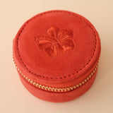 Hibiscus Pink Travel Jewelry Case