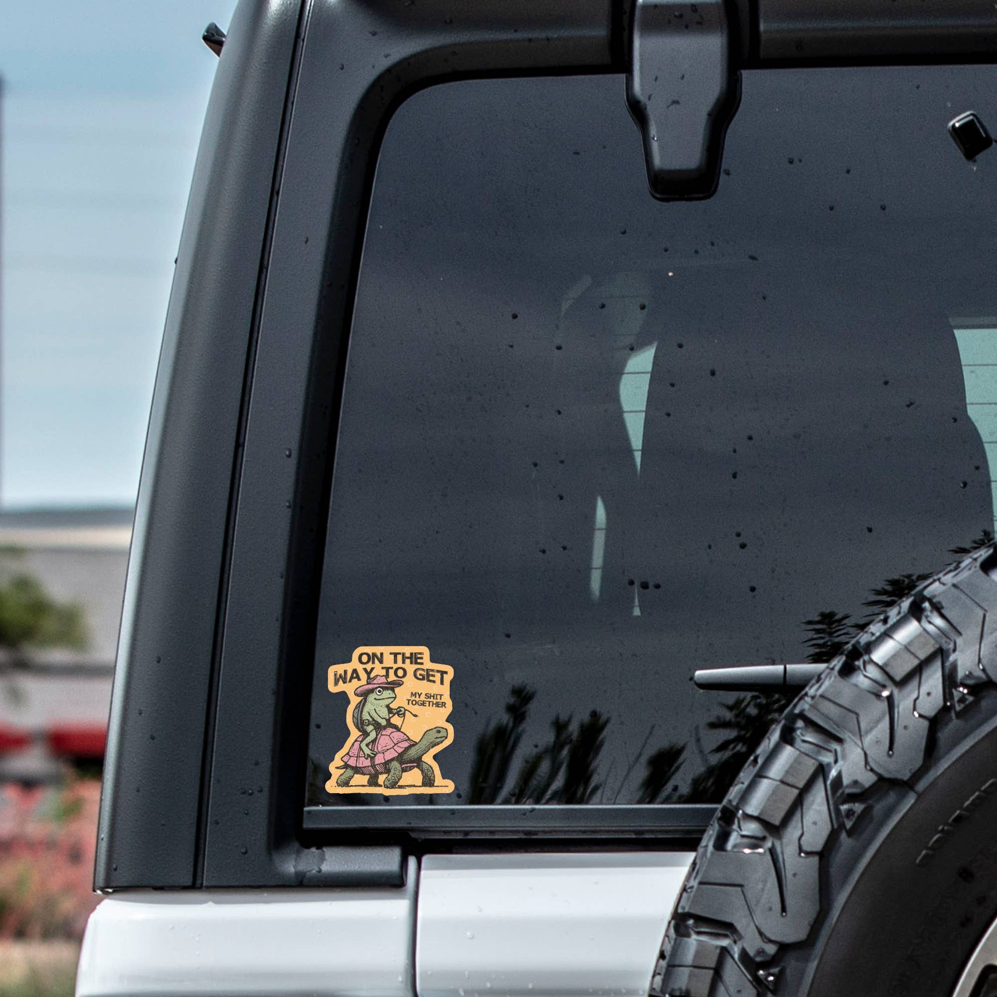 Cowboy Froggie On His Way Sticker