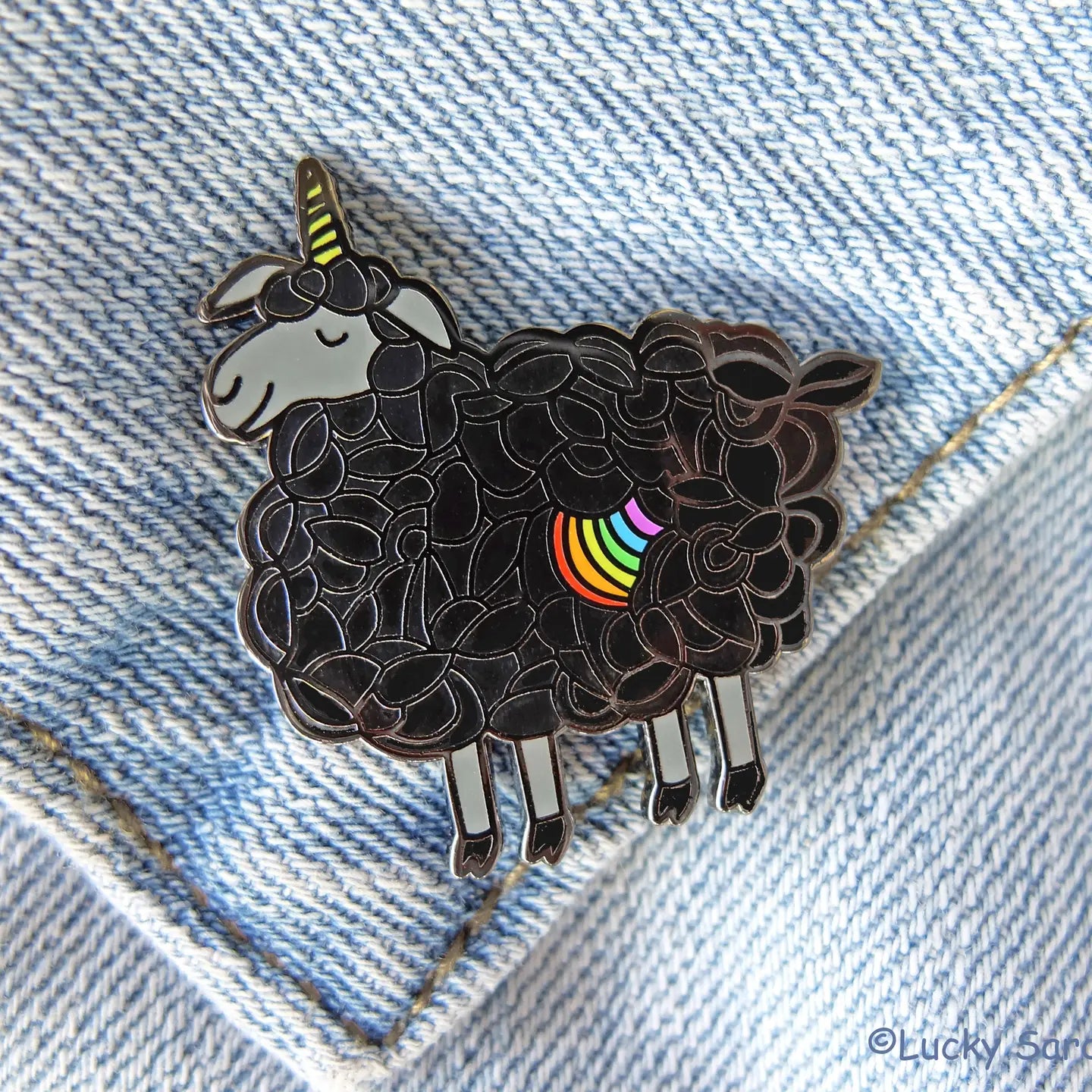 Magical Black Sheep Enamel Pin