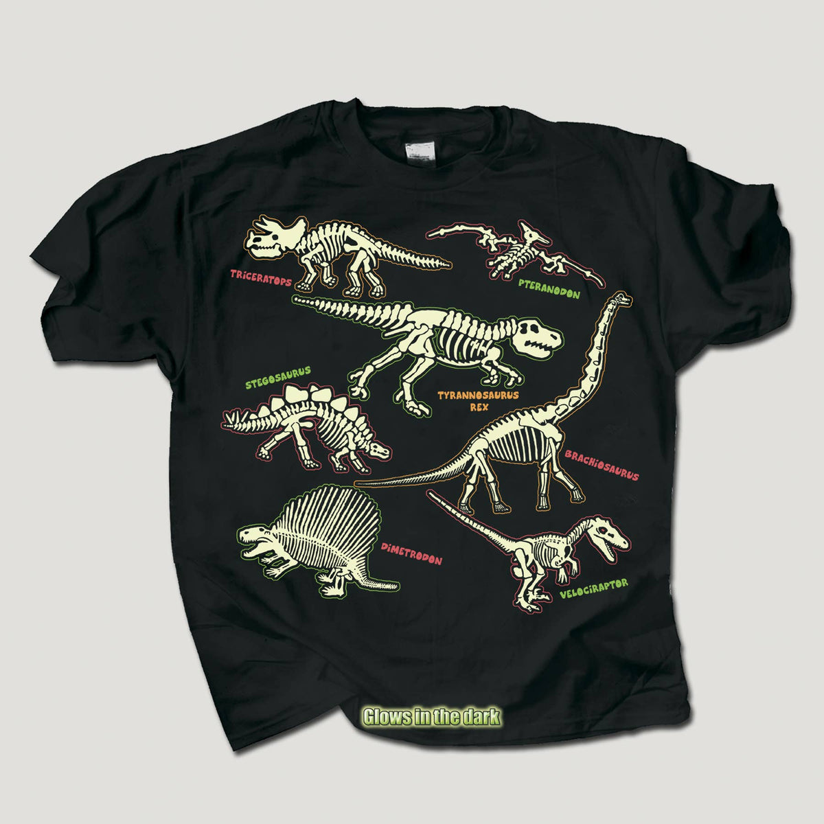 Electric Dinos Cotton Youth T-shirt