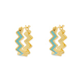 Ziggy Enamel Hoop Earrings