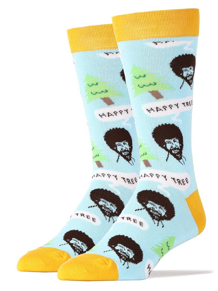 Happy Trees Bob Ross Socks
