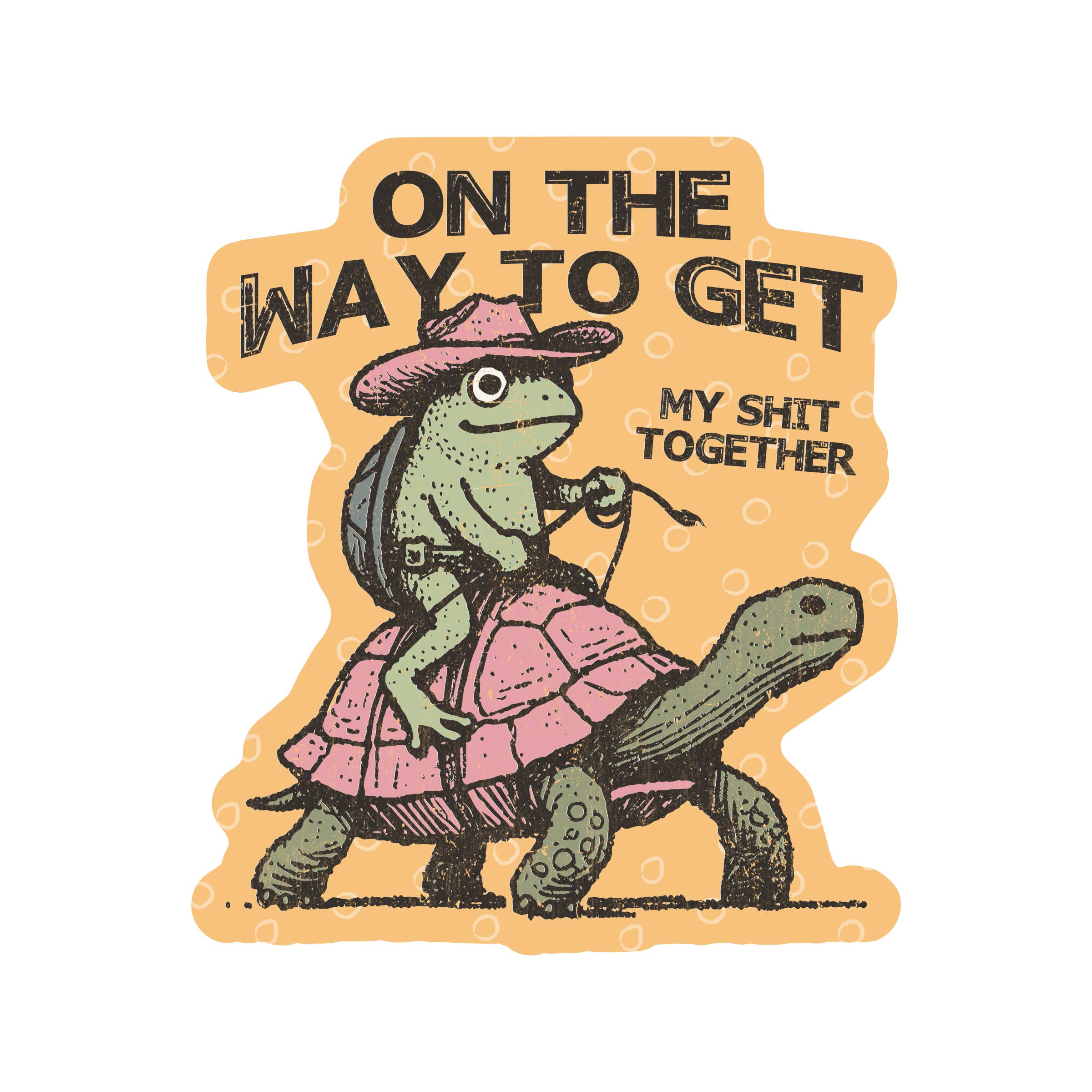 Cowboy Froggie On His Way Sticker