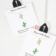 Dipped Cactus Charm Necklace