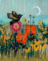 To Linger In A Garden Fair - 8 x 10 inch Cut Paper Art Print