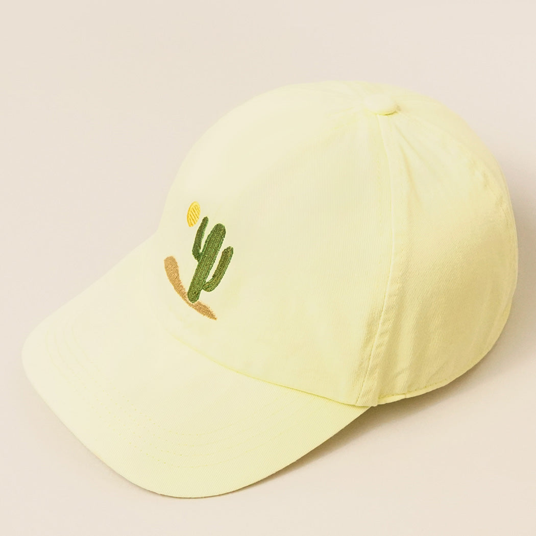 Embroidered Cactus Cotton Dad Hat