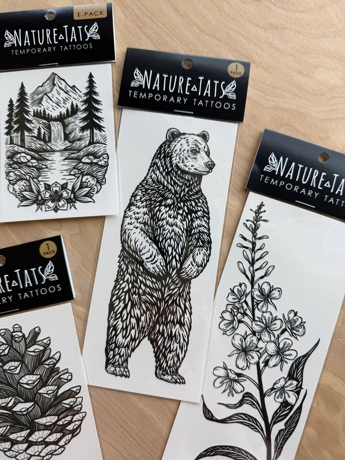 Grizzly Bear Temporary Tattoo