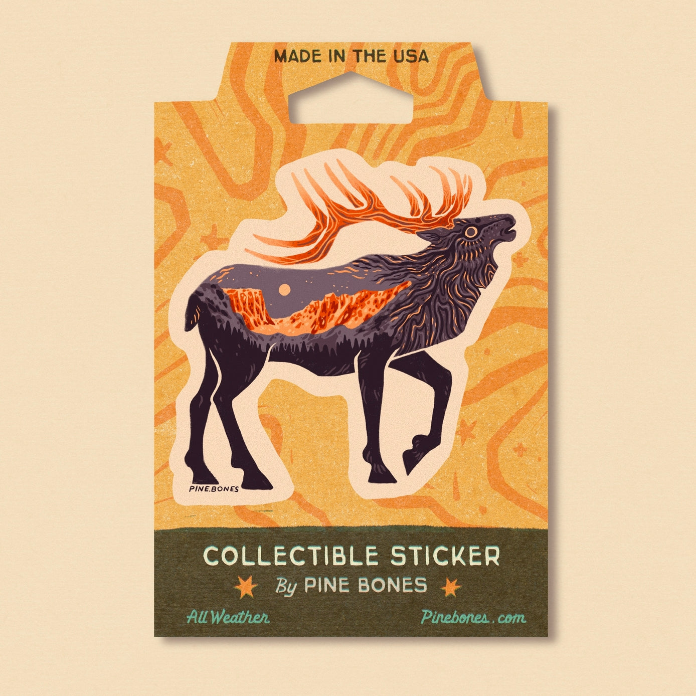 Elk Bugling, Winter Rocky Mountains Sticker