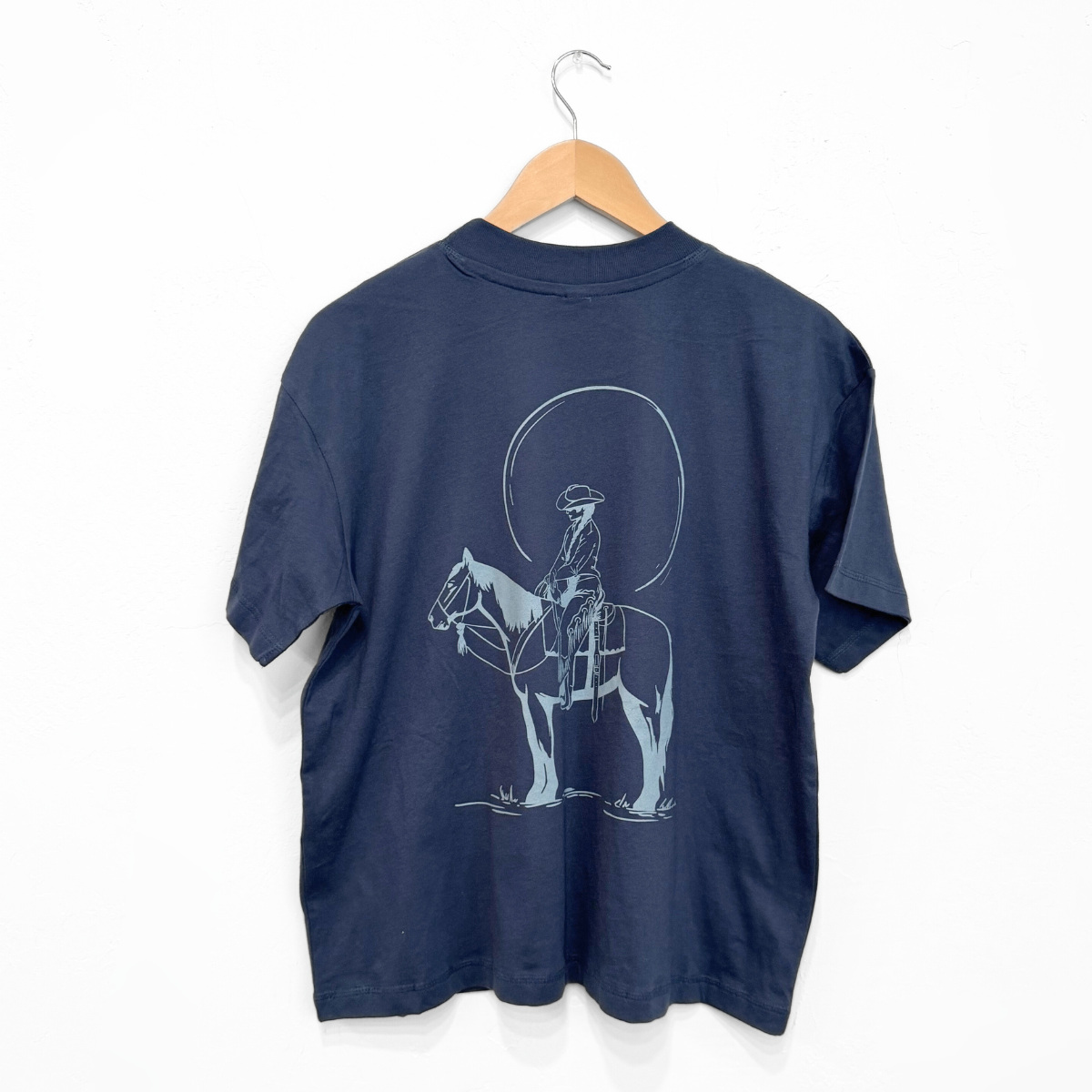 Howdy Unisex Boxy Tee - Denim