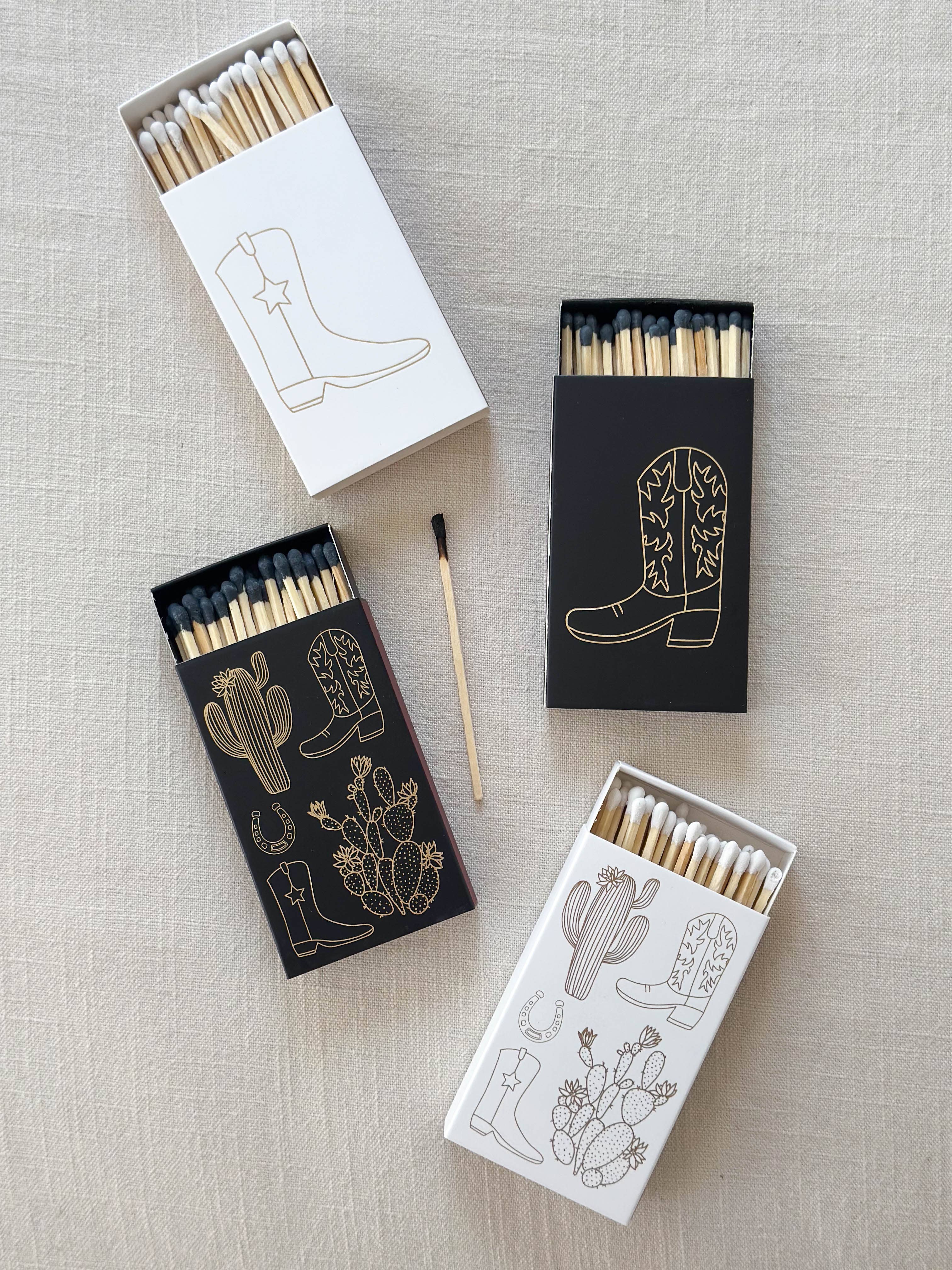 Oversized Cowboy Boot & Cactus Matches