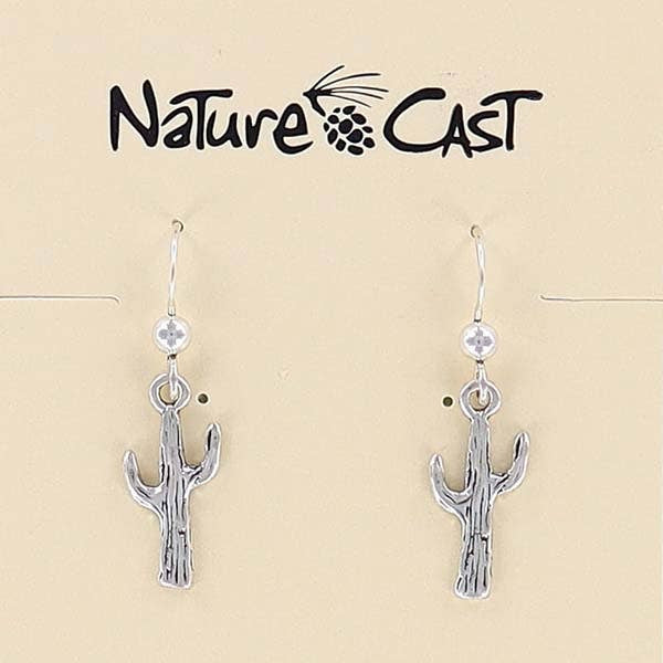Silver Saguaro Dangle Earrings