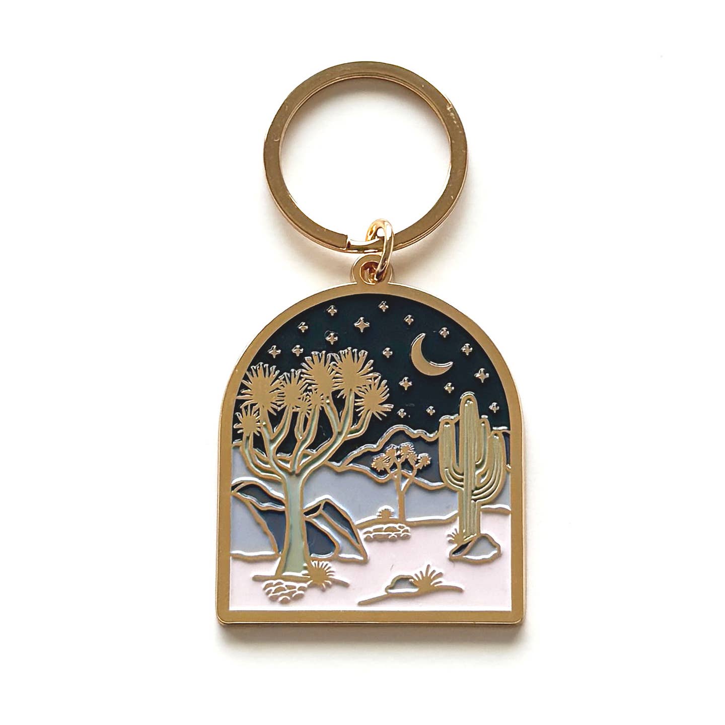 Cool Nighttime Desert Arch Keychain