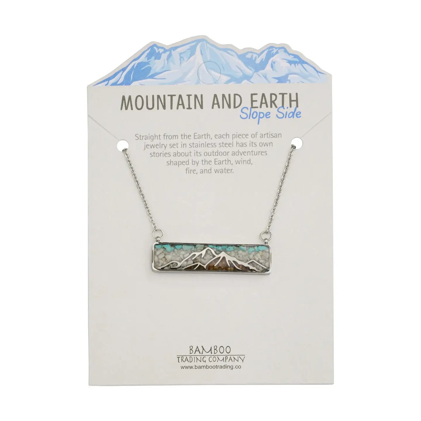 Mountain and Earth Mineral Slope Side Necklace