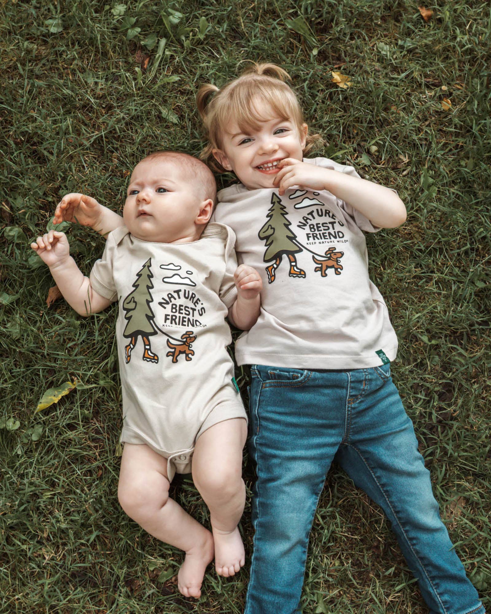 Nature's Best Friend Toddler Tee - Heather Tan
