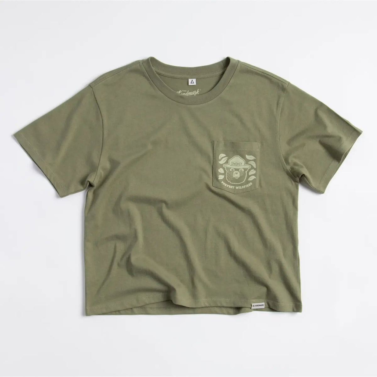 Keep Our Forests Green and Growing Boxy Crop Tee - Olive Green