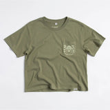 Keep Our Forests Green and Growing Boxy Crop Tee - Olive Green