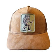 Hiking Sasquatch Patch Suede Trucker Hat