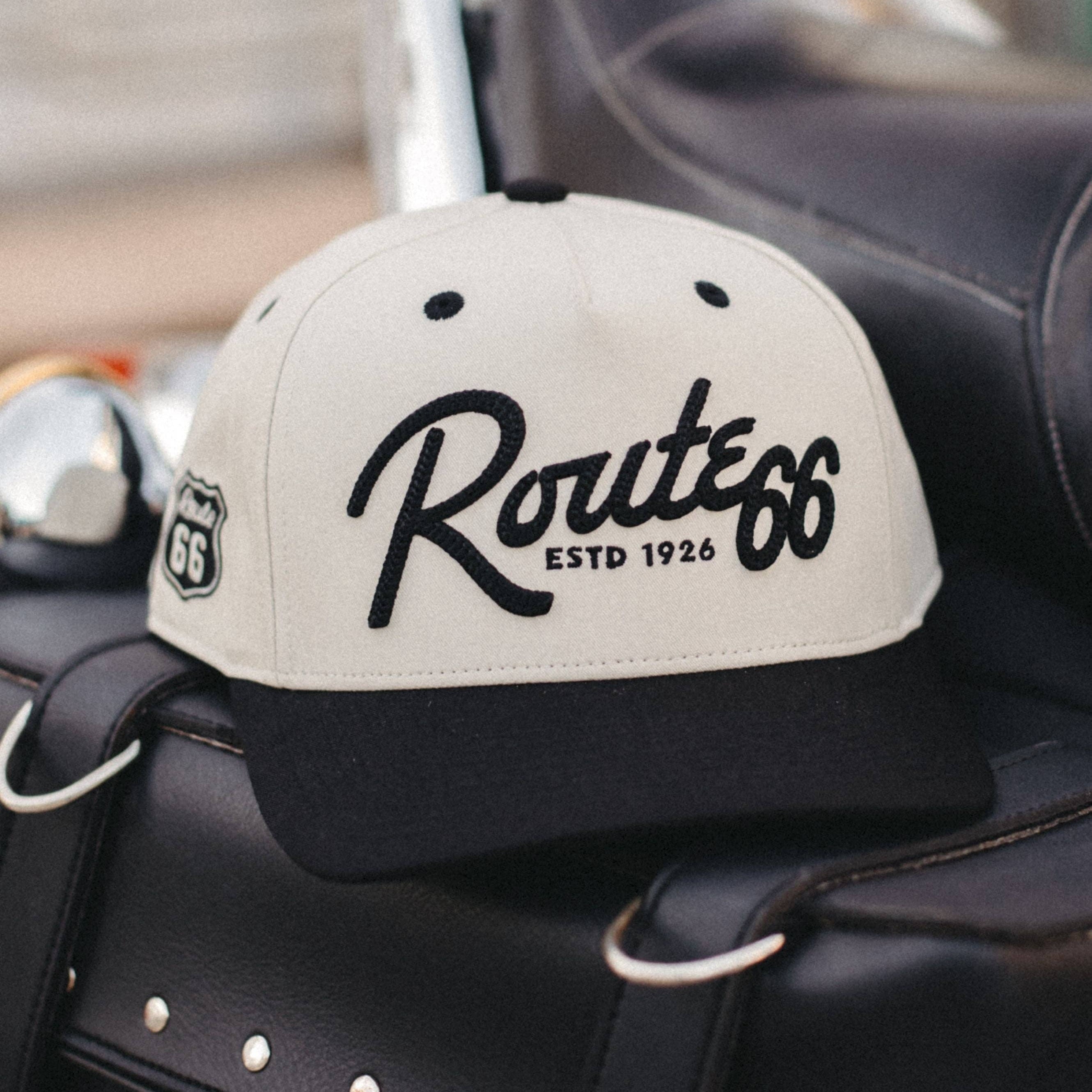 Route 66 - Chainstitch Embroidery Two Tone Hat