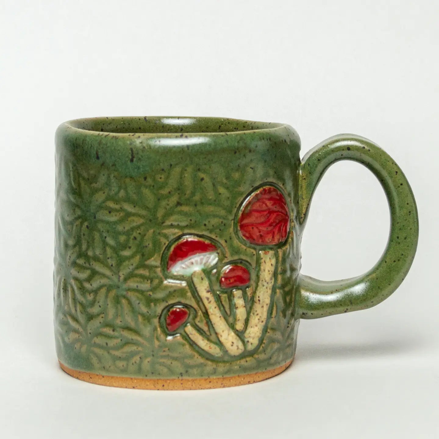 Mushroom Handmade Ceramic Mug - 10 oz
