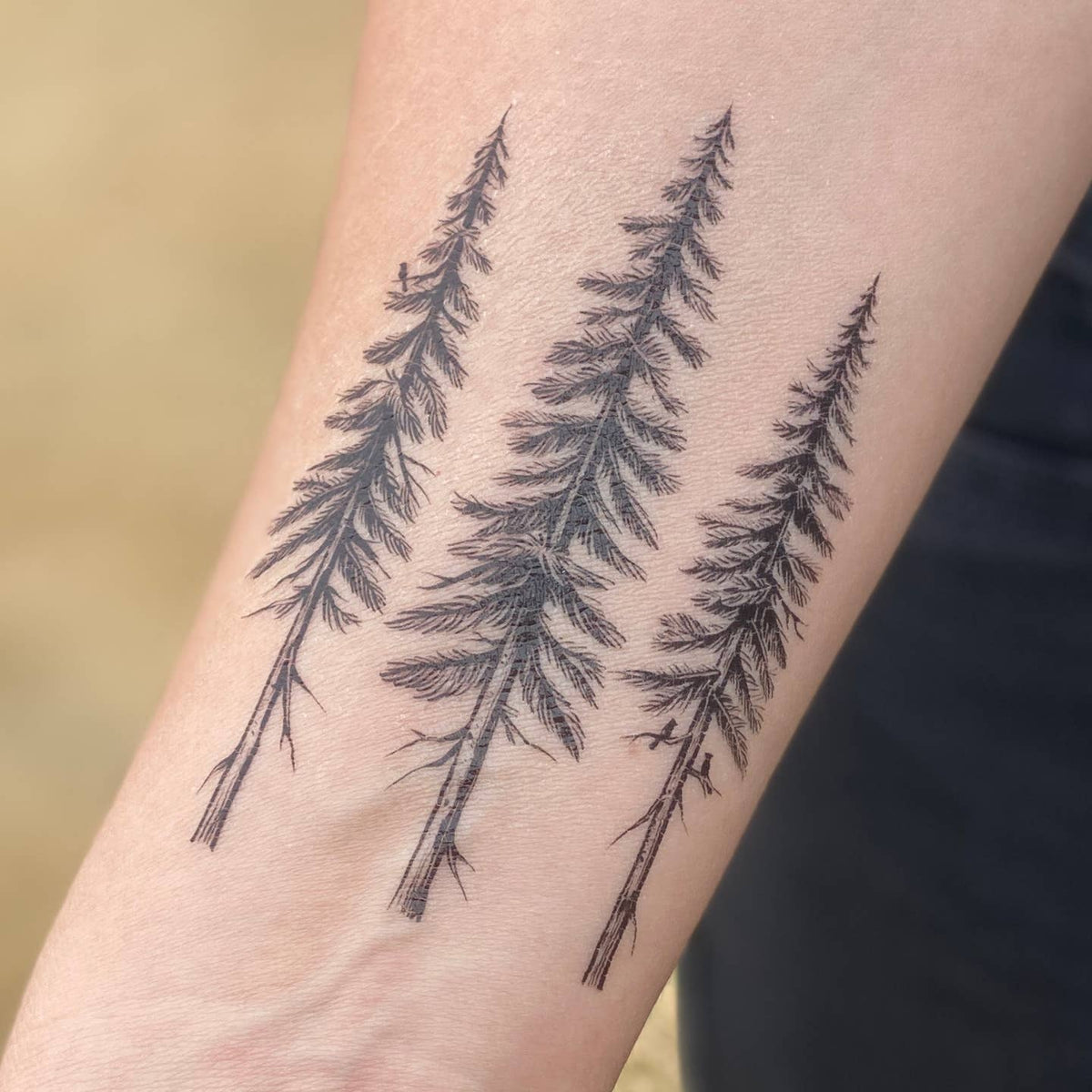 Pine Trees Temporary Tattoo