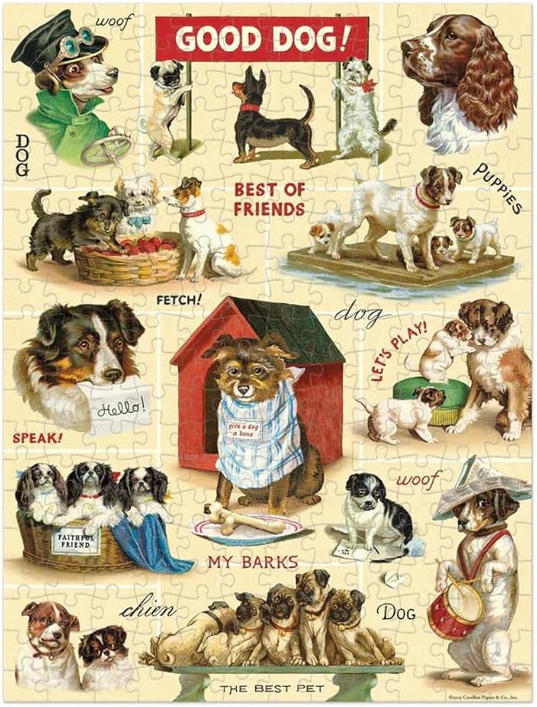 Vintage Dogs Mini Puzzle
