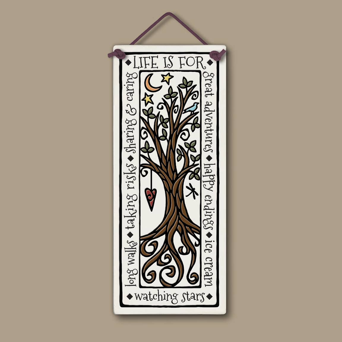 Life is For... Ceramic Wall Art
