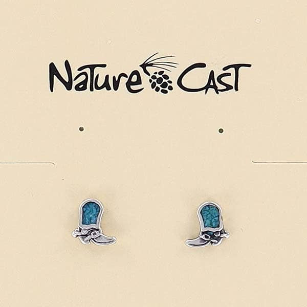 Turquoise Inlay Cowboy Boot Studs