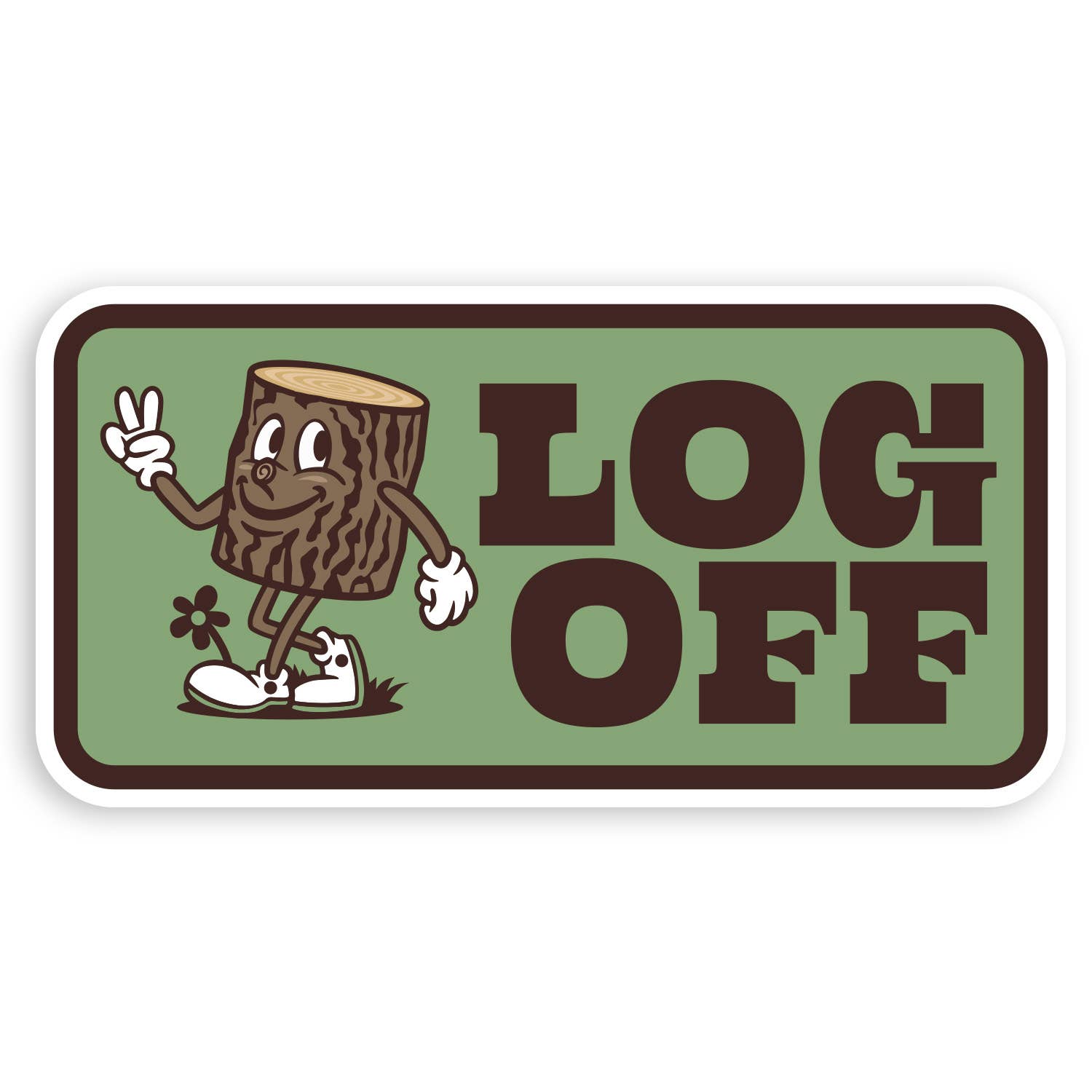 Log Off Sticker – Earthwild.com / Blue Planet Outdoors