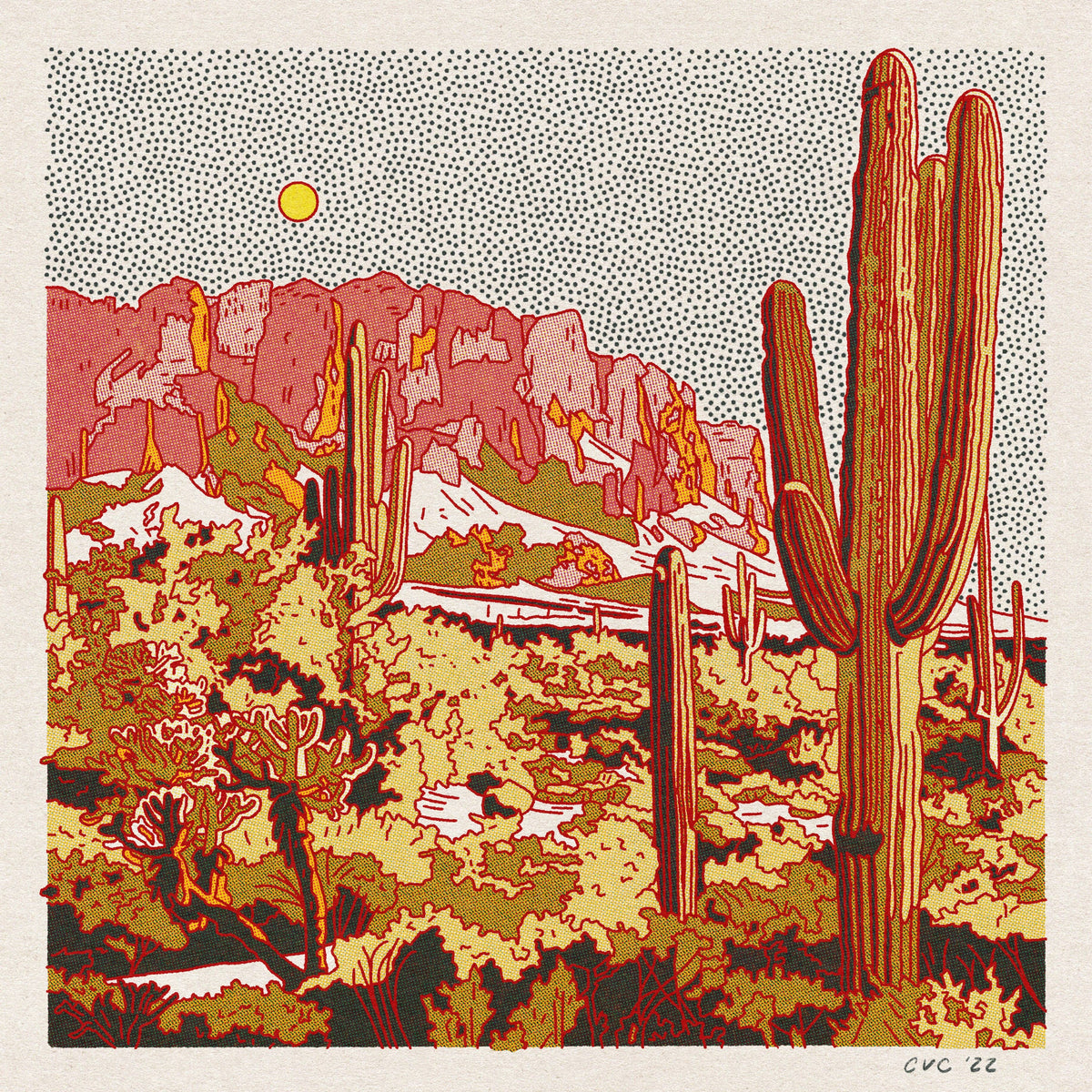 Superstition Mountains Art Print