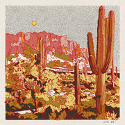 Superstition Mountains Art Print