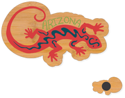 Arizona Gecko Wood Magnet
