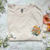 Wild Poppies Embroidered Boxy Crop Tee