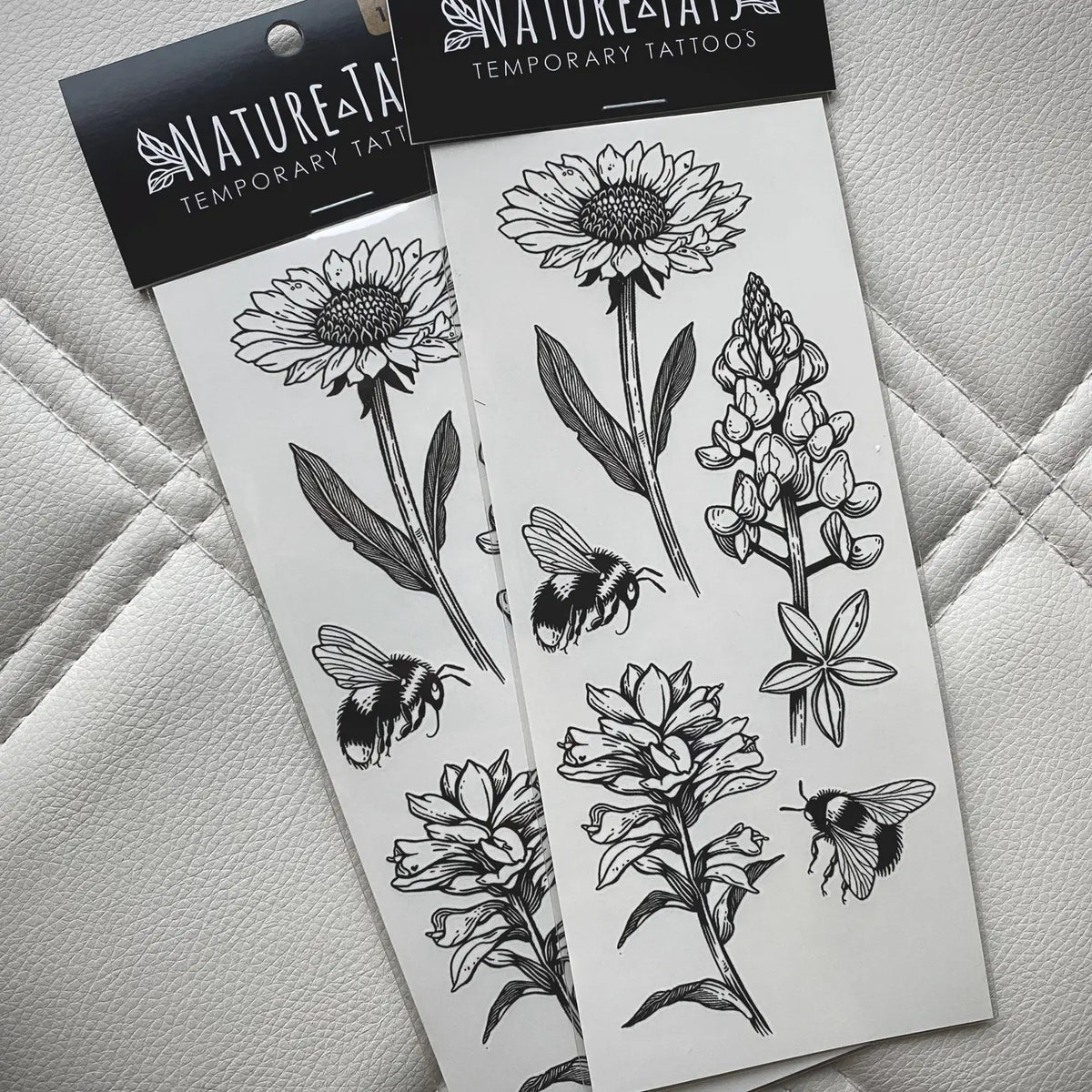 Wildflowers Temporary Tattoo Sheet