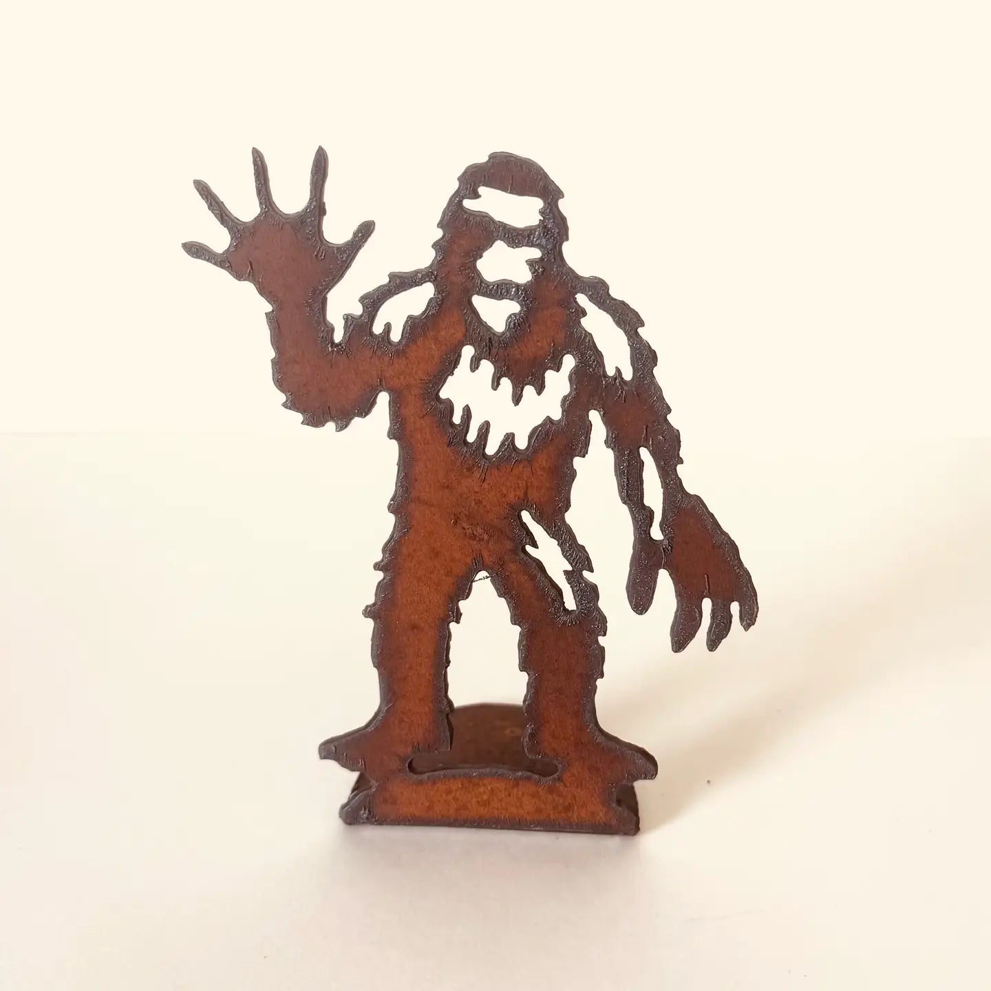 Bigfoot Waving Metal Cut Out Standee