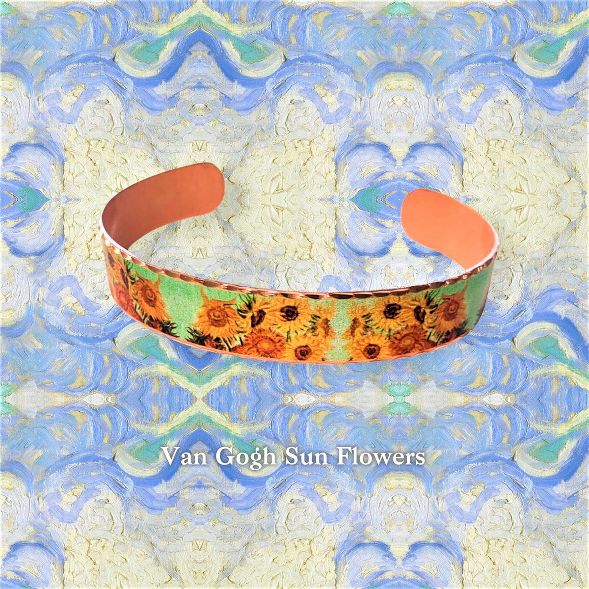 Van Gogh Sunflowers Copper Bracelet