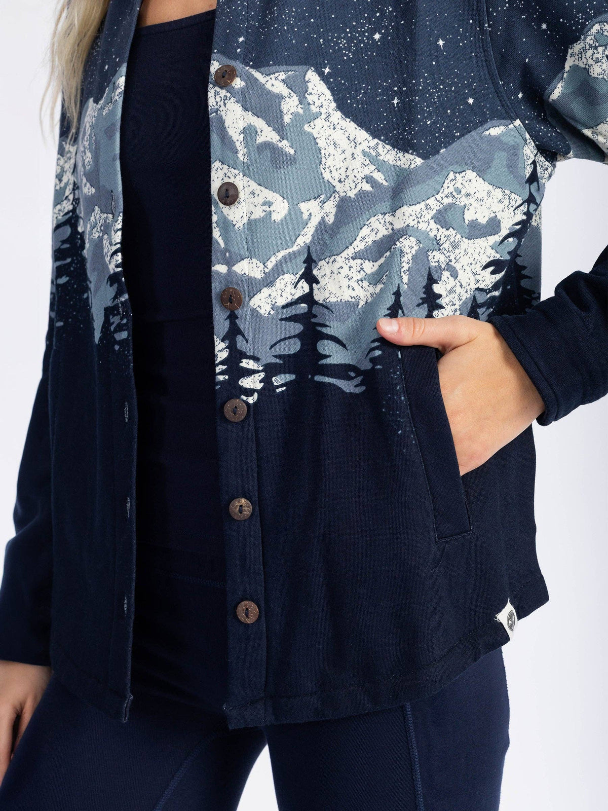 Cascadian Night Organic Cotton Blanket Shirt