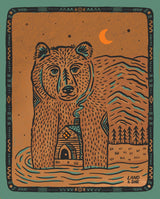 Keeping Warm - Bear Cabin Print 8 x 10