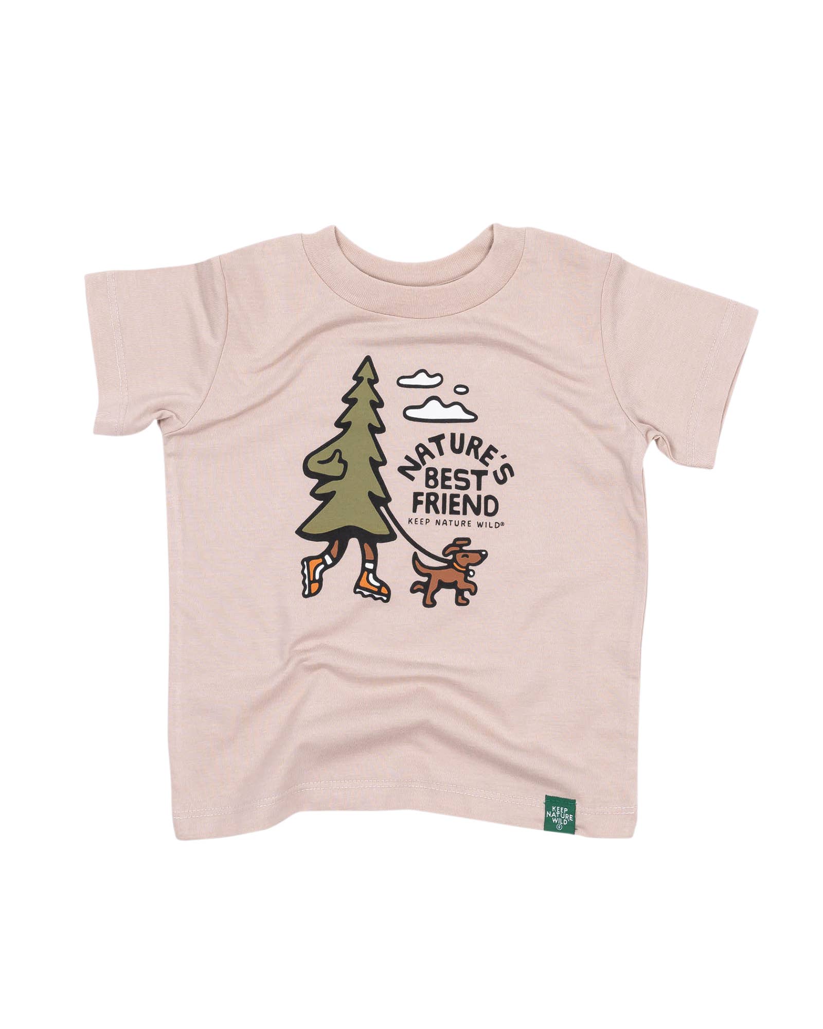 Nature's Best Friend Toddler Tee - Heather Tan
