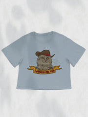 Cowboys Cry Too Kitty Crop Tee