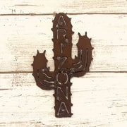 Saguaro with Arizona Script Rustic Magnet