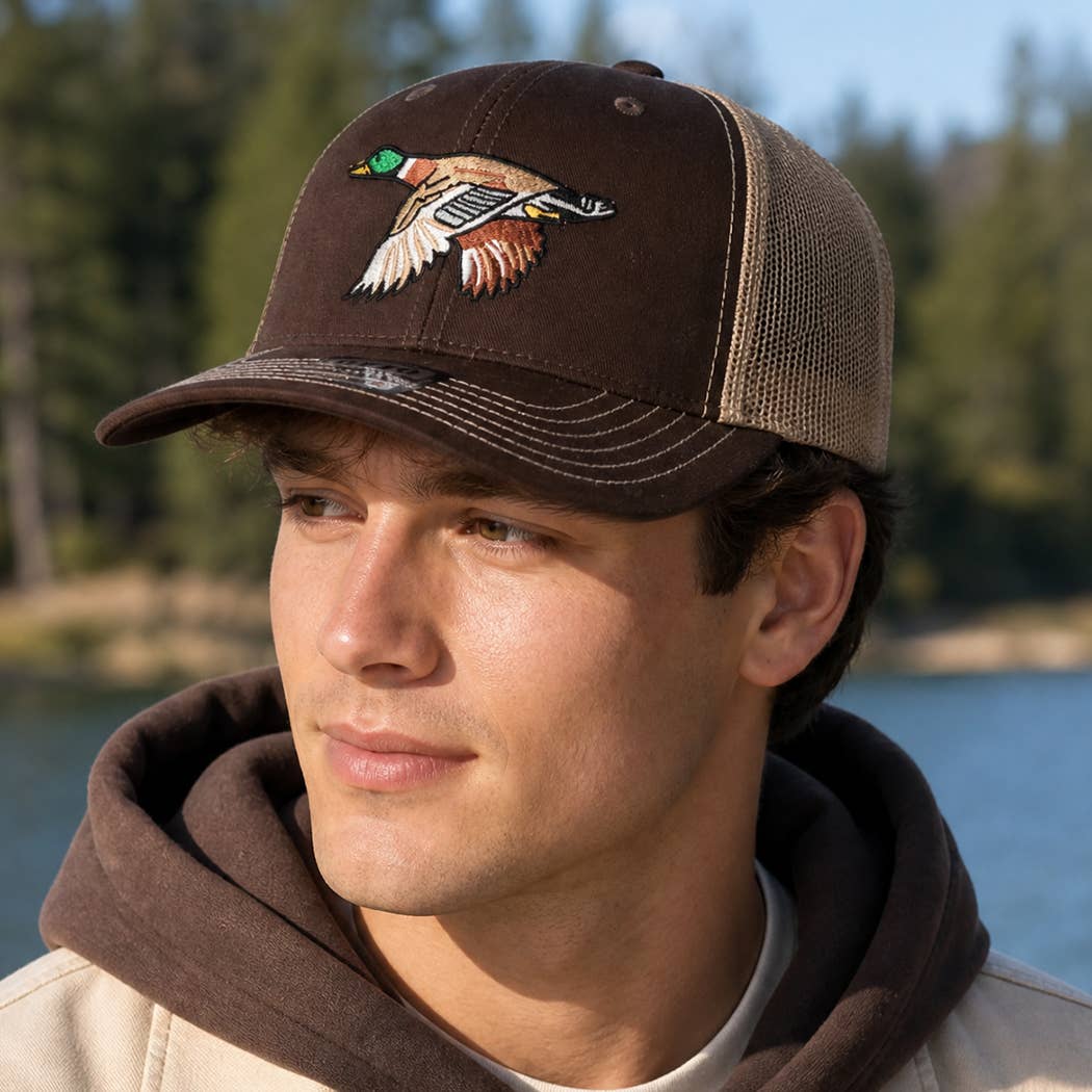 Flying Mallard Embroidered Trucker Hat