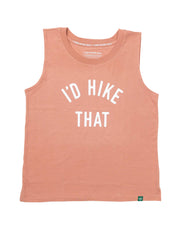 I'd Hike That Women's Tank - Canyon Rose