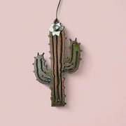 Desert Cactus Flower Ornament - Raw Metal