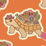 Desert Cactus Tortoise Sticker