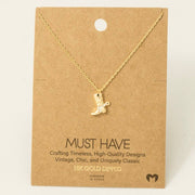 Cowboy Boot Pendant Necklace