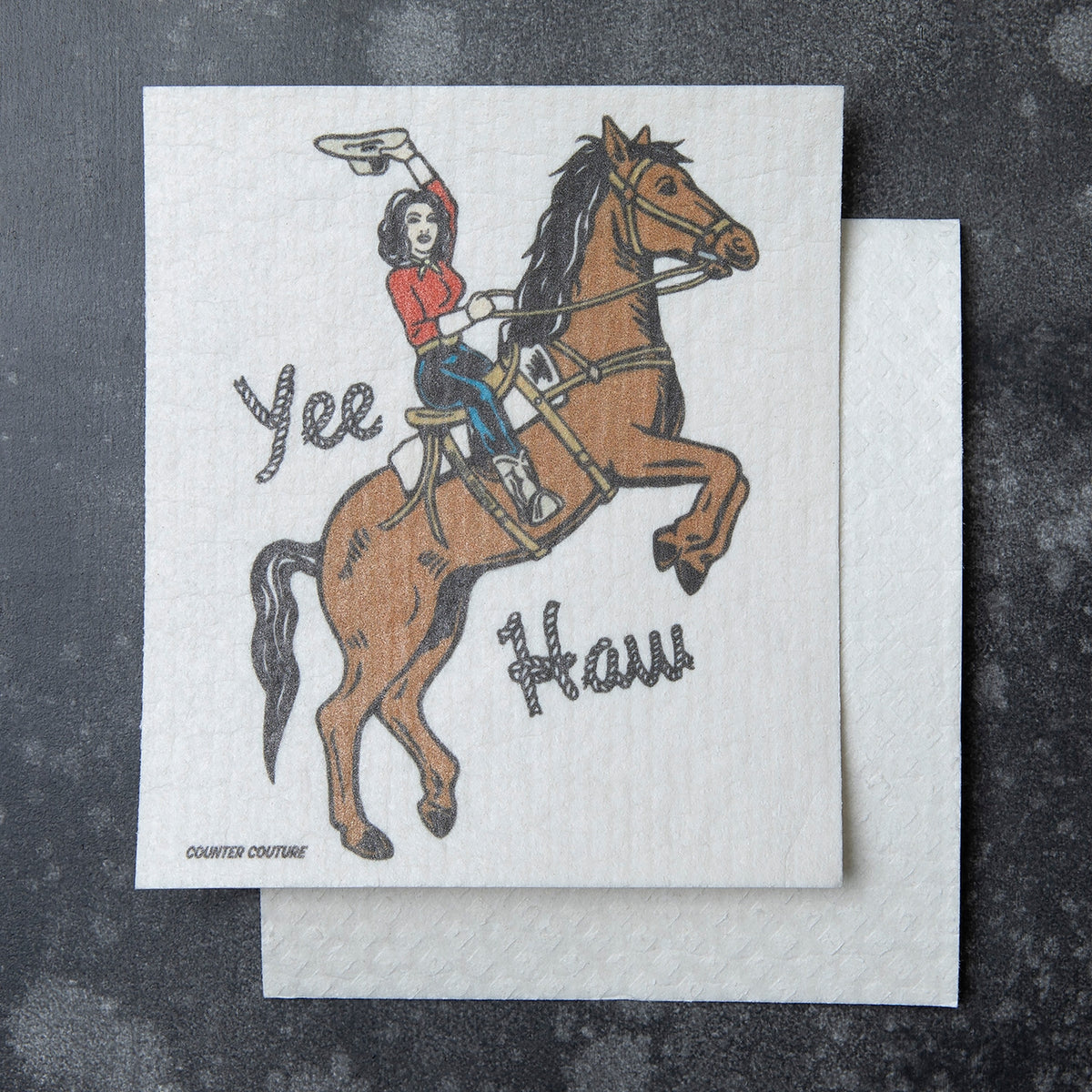 Cowgirl Swedish Dishcloth - Eco-Friendly Cleaning Cloth