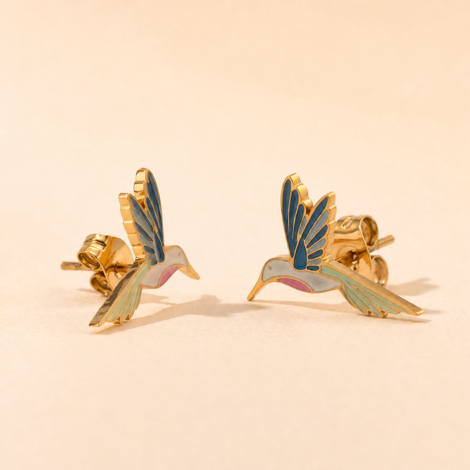 Red-Throated Hummingbird Earrings