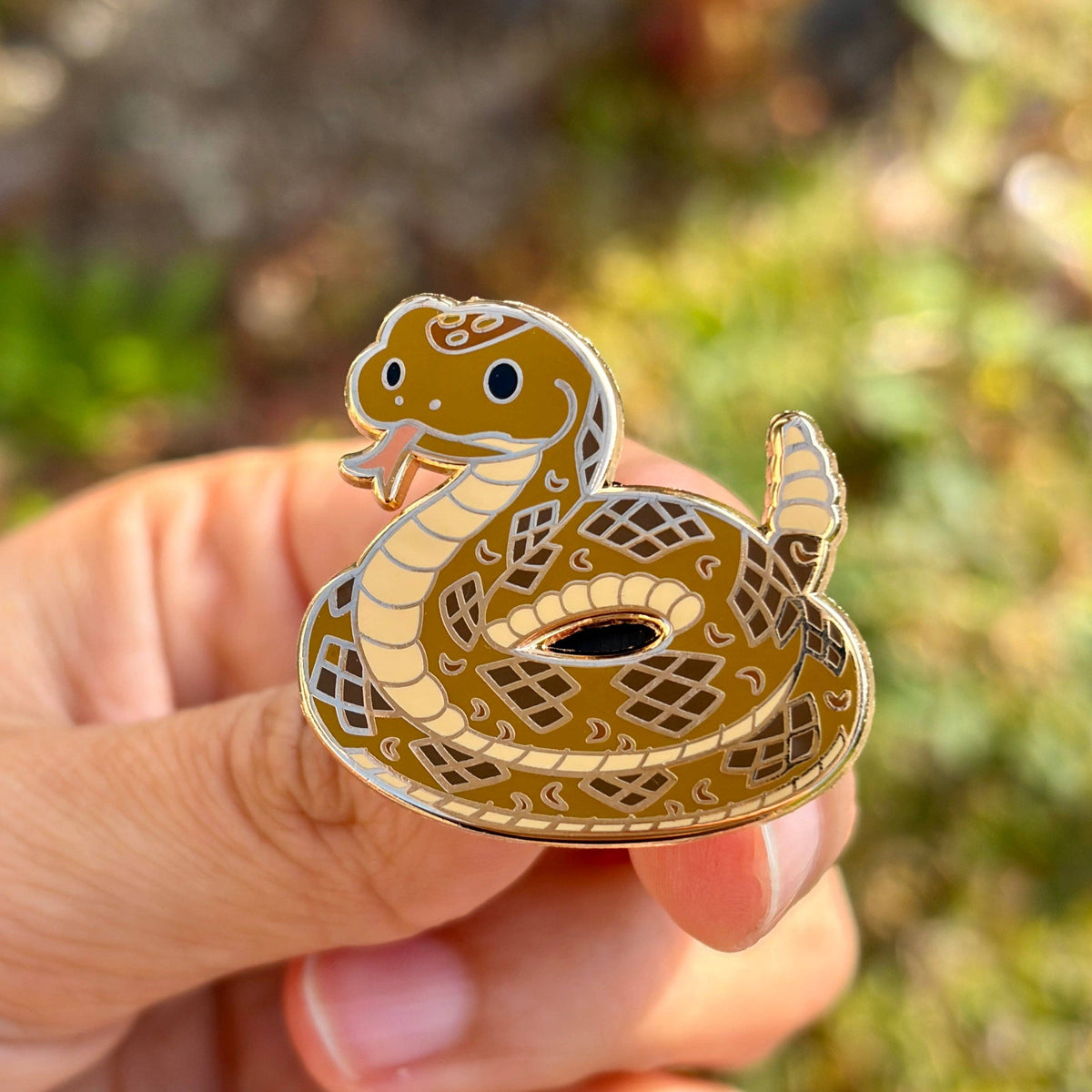 Rattlesnake Enamel Pin